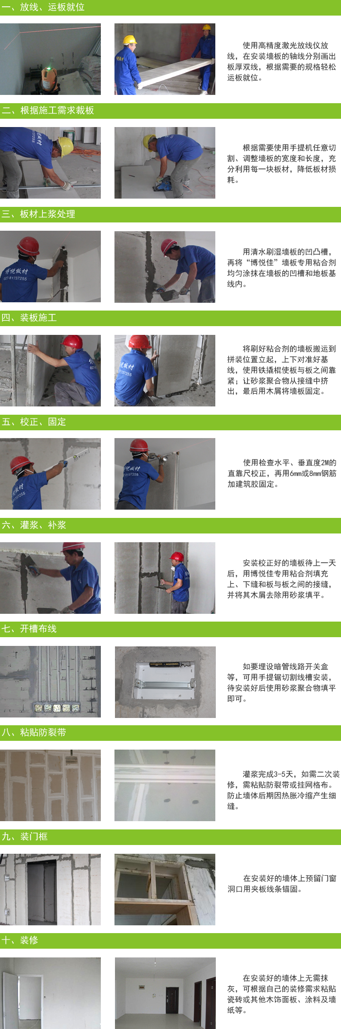 輕質(zhì)隔墻板安裝流程，隔墻板施工方法，如何快速安裝輕質(zhì)隔墻板，輕質(zhì)隔墻板在施工安裝上有什么優(yōu)勢