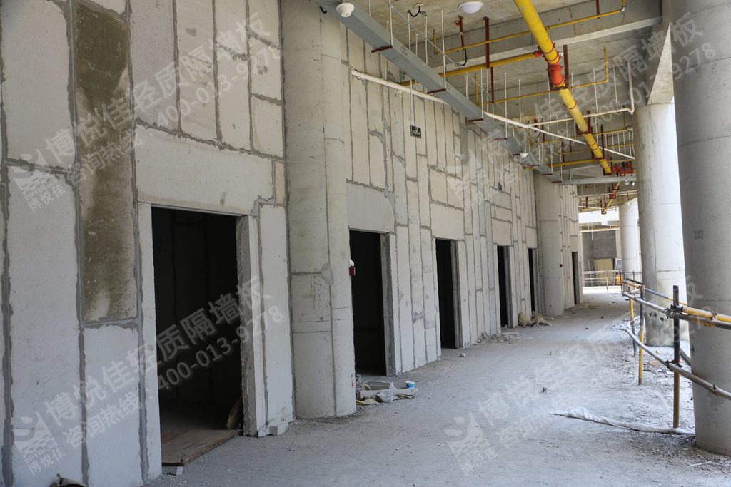 博悅佳工程案例圖片欣賞：新城陽光國際廣場輕質(zhì)隔墻工程