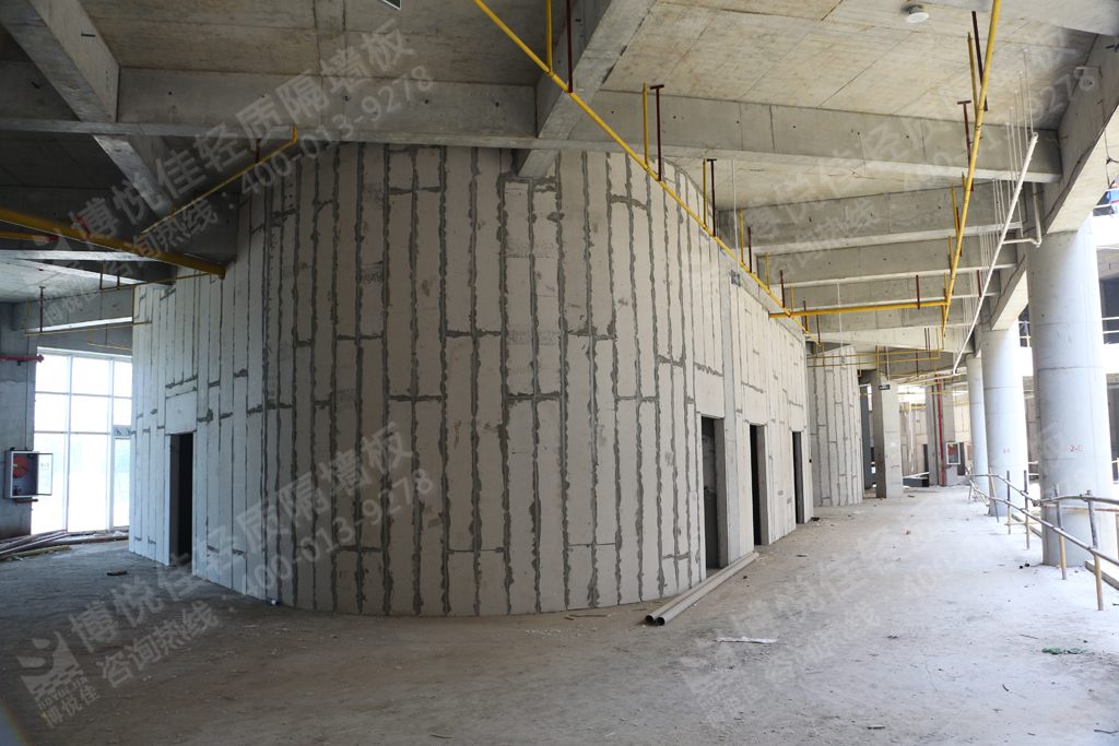 博悅佳工程案例圖片欣賞：新城陽光國際廣場輕質(zhì)隔墻工程