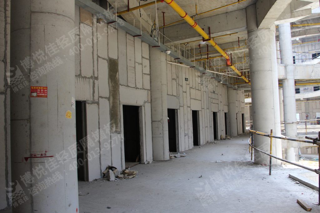 博悅佳工程案例圖片欣賞：新城陽光國際廣場輕質(zhì)隔墻工程